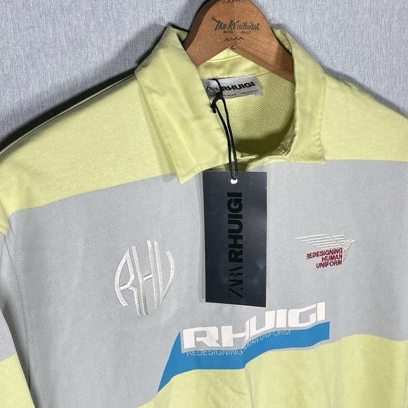 Zara Yellow and White Polo Shirt - Picture 3 of 10